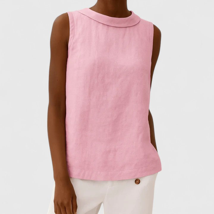 Katrine | Elegant Top with Roll Collar