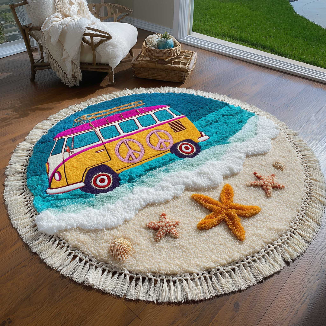 Round Beach Towel Free Spirit Van