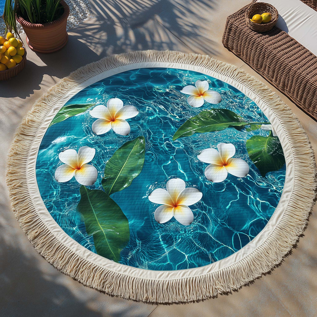 Round Beach Towel Ocean Blossom