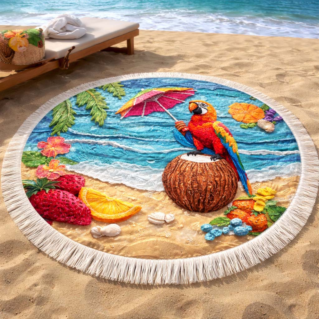 Round Beach Towel Fiesta