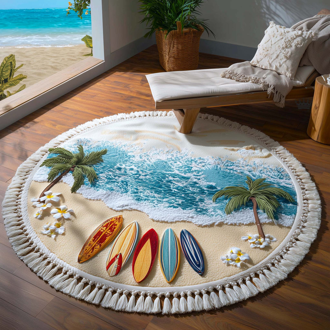 Round Beach Towel Sandy Haven