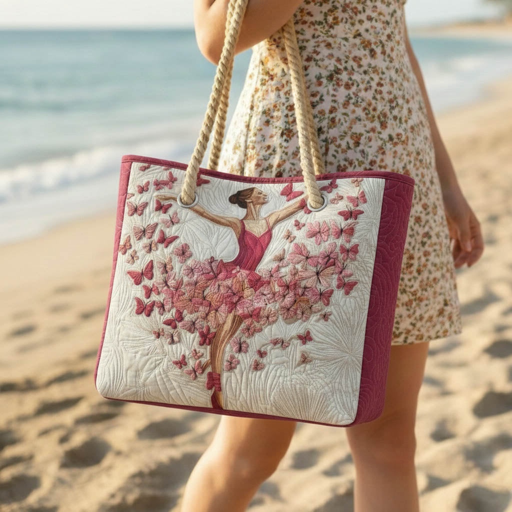 Elegant Quilted Beach Bag Ballerina