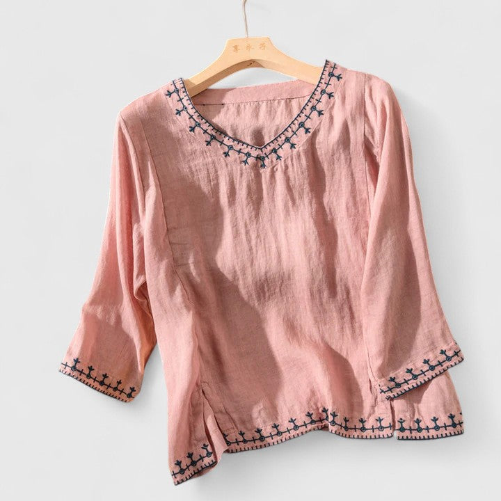 Monroe | Elegant V-Neck Blouse