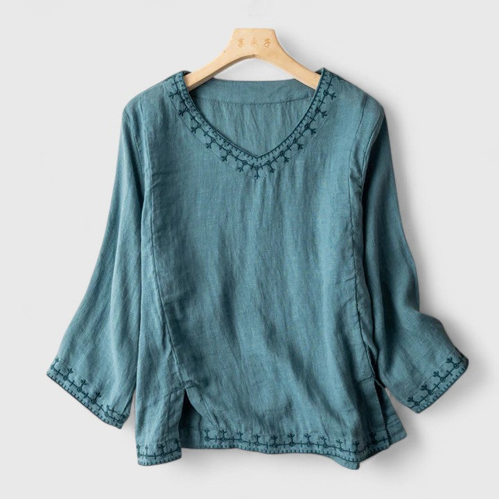 Monroe | Elegant V-Neck Blouse