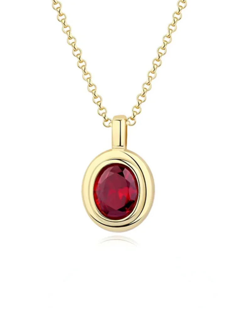 Joelle | Ruby Pendant Necklace