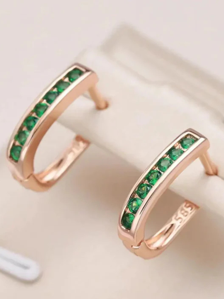 Dahlia | Emerald Earrings