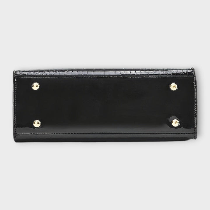 Eleanor | Glossy Crocodile Pattern Handbag