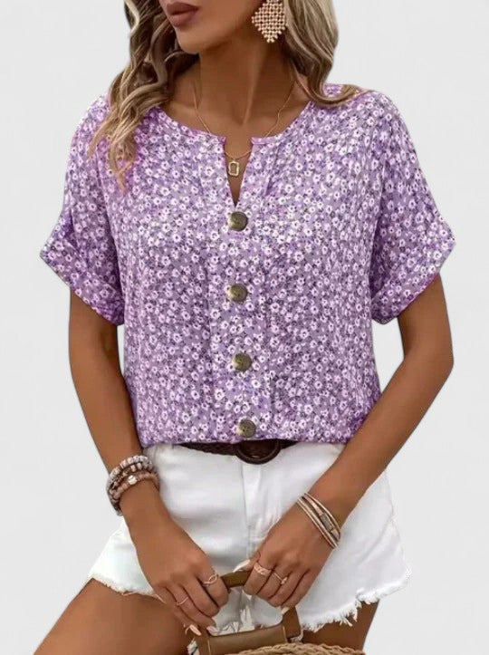 Judith | Elegant Floral Summer Top